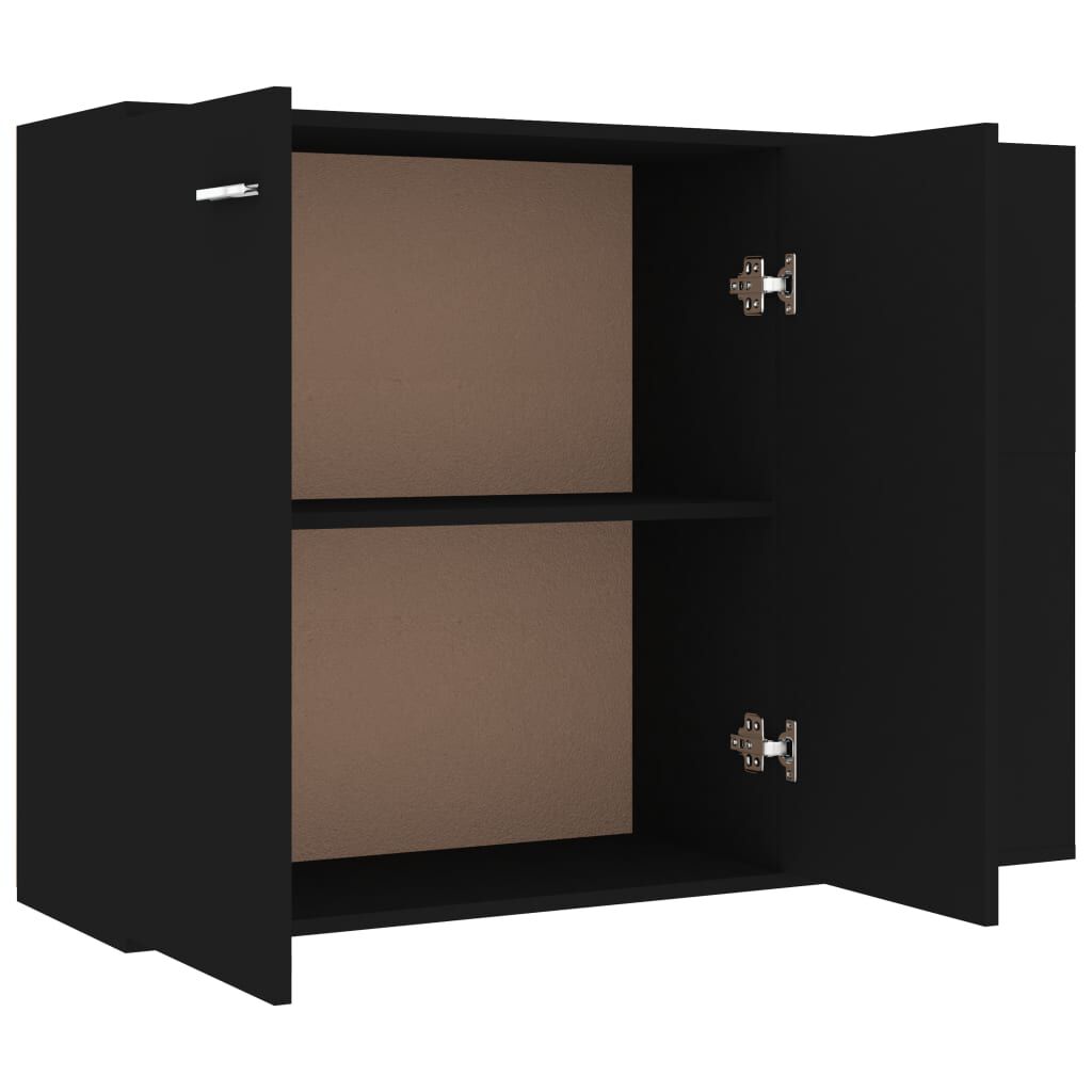 vidaXL Μπουφές Μαύρος 105 x 30 x 75 εκ. από Μοριοσανίδα