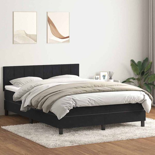 vidaXL &Kappa;&rho;&epsilon;&beta;ά&tau;&iota; Boxspring &mu;&epsilon; &Sigma;&tau;&rho;ώ&mu;&alpha; &Mu;&alpha;ύ&rho;&omicron; 1140x210 &epsilon;&kappa;. &Beta;&epsilon;&lambda;&omicron;ύ&delta;&iota;&nu;&omicron;