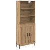 vidaXL Highboard Artisan Oak 69,5 x 32,5 x 180 &epsilon;&kappa; &Epsilon;&pi;&epsilon;&xi;&epsilon;&rho;&gamma;&alpha;&sigma;&mu;έ&nu;&omicron; &Xi;ύ&lambda;&omicron;