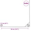 vidaXL Μουσαμάς 650 γρ./μ.² Γκρι 4 x 8 μ.