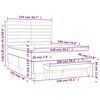 vidaXL &Kappa;&rho;&epsilon;&beta;ά&tau;&iota; Boxspring &mu;&epsilon; &Sigma;&tau;&rho;ώ&mu;&alpha; &Sigma;&kappa;&omicron;ύ&rho;&omicron; &Pi;&rho;ά&sigma;&iota;&nu;&omicron; 140x190&epsilon;&kappa;. &Beta;&epsilon;&lambda;&omicron;ύ&delta;&iota;&nu;&omicron;