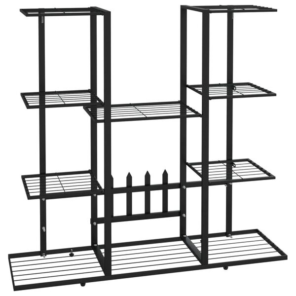 vidaXL Βάση Λουλουδιών Μαύρη 94,5 x 25 x 89 εκ. Σιδερένια