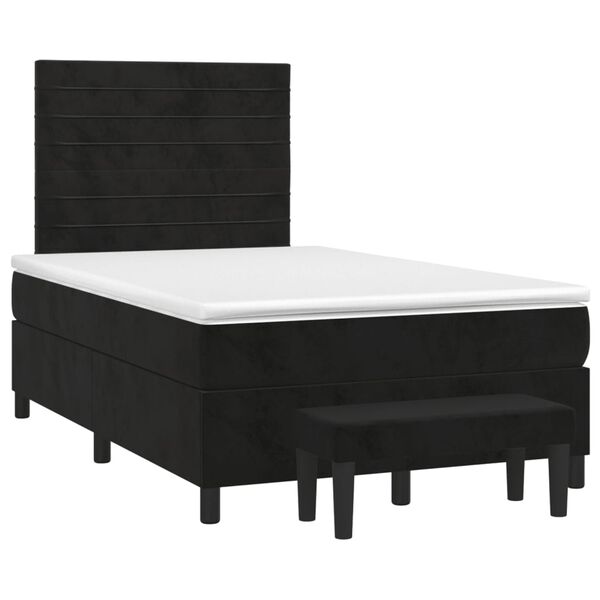vidaXL &Kappa;&rho;&epsilon;&beta;ά&tau;&iota; Boxspring &mu;&epsilon; &Sigma;&tau;&rho;ώ&mu;&alpha; &Mu;&alpha;ύ&rho;&omicron; 120 x 200 &epsilon;&kappa;. &Beta;&epsilon;&lambda;&omicron;ύ&delta;&iota;&nu;&omicron;