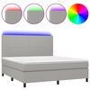 vidaXL &Kappa;&rho;&epsilon;&beta;ά&tau;&iota; Boxspring &mu;&epsilon; &Sigma;&tau;&rho;ώ&mu;&alpha; & LED &Alpha;&nu;.&Gamma;&kappa;&rho;&iota; 180x200&epsilon;&kappa;. &Upsilon;&phi;&alpha;&sigma;&mu;ά&tau;&iota;&nu;&omicron;