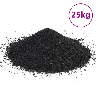 vidaXL Υπόστρωμα / Άμμος Ενυδρείου Μαύρο 25 κ. 0,2-2 χιλ.