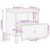 vidaXL Κομοδίνο 40 x 33 x 46 εκ. από Μασίφ Ξύλο Μάνγκο