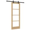 vidaXL Συρόμενη Πόρτα Άλλο Καφέ 73.5 x 198.5 εκ. Ξύλο και μέταλλο