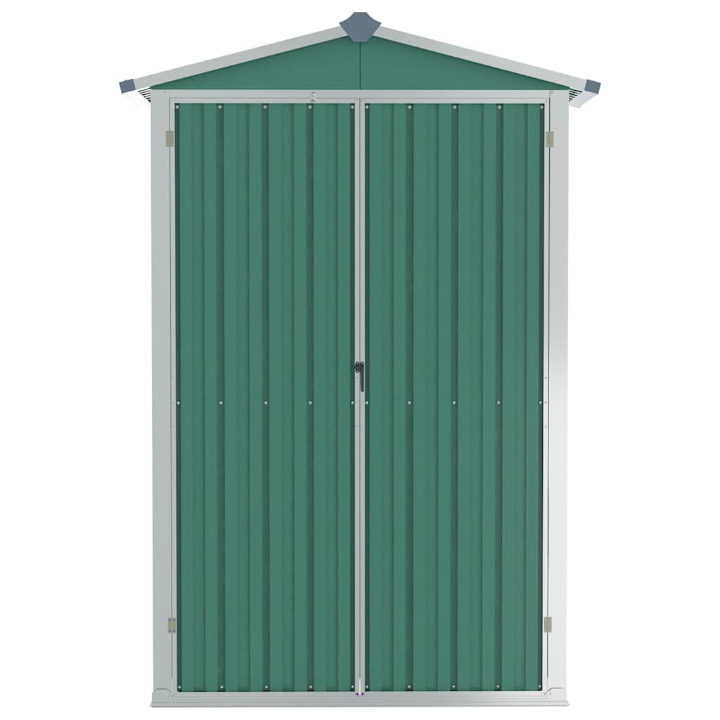 vidaXL Αποθήκη Κήπου Πράσινη 116x45x175 εκ. από Γαλβανισμένο Ατσάλι