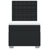 vidaXL Κρεβάτι Boxspring με Στρώμα Μαύρο 80 x 200 εκ. Συνθετικό Δέρμα