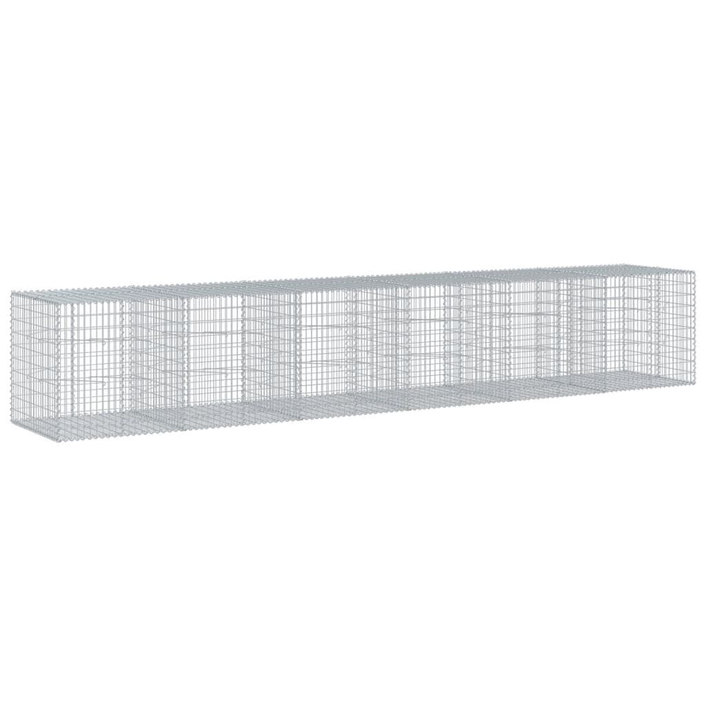 vidaXL Συρματοκιβώτιο με Κάλυμμα 600x100x100εκ από Γαλβανισμένο Χάλυβα