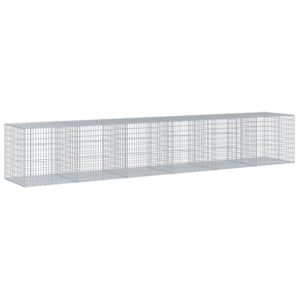 vidaXL Συρματοκιβώτιο με Κάλυμμα 600x100x100εκ από Γαλβανισμένο Χάλυβα