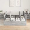vidaXL Σκελετός Κρεβατιού Γκρι sonoma 135 x 190 cm Επεξεργασμένο ξύλο
