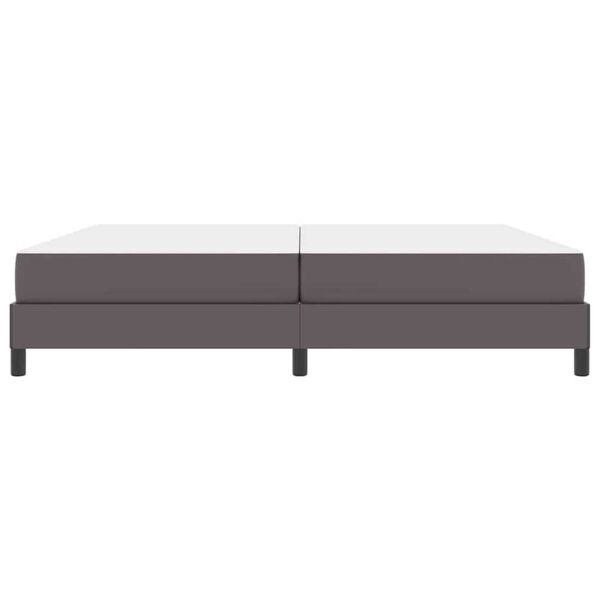 vidaXL Κρεβάτι Άλλο Γκρι 200 x 200 cm Τεχνητό δέρμα