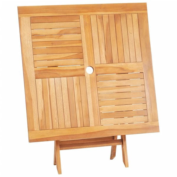 vidaXL Τραπέζι Κήπου Πτυσσόμενο 85 x 85 x 76 εκ. από Μασίφ Ξύλο Teak