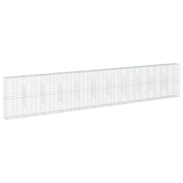 vidaXL Συρματοκιβώτιο με Κάλυμμα 1100x50x200εκ από Γαλβανισμένο Χάλυβα