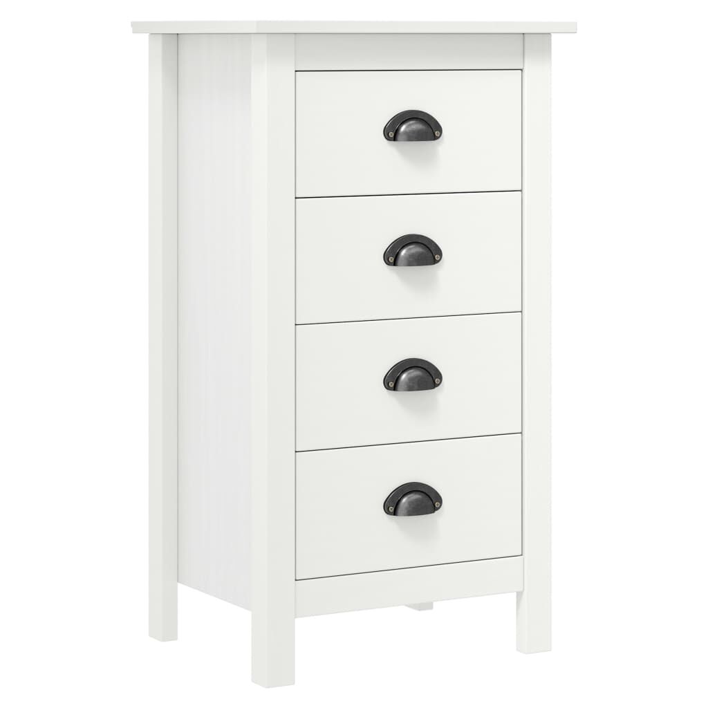 vidaXL Μπουφές Hill Λευκός 46x35x80 εκ. από Μασίφ Ξύλο Πεύκου