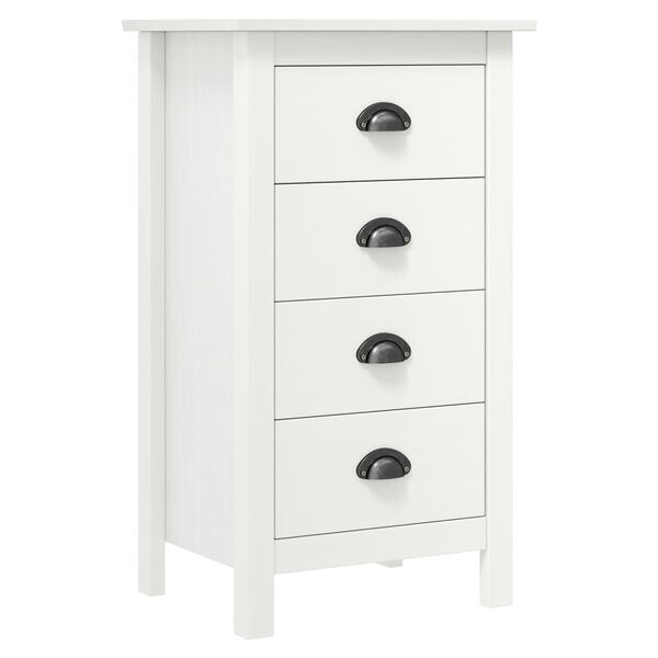 vidaXL Μπουφές Hill Λευκός 46x35x80 εκ. από Μασίφ Ξύλο Πεύκου