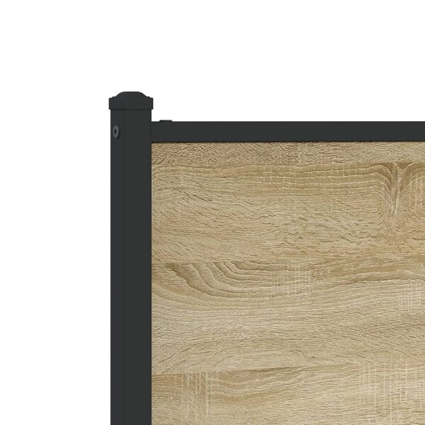 vidaXL Σκελετός Κρεβ. Χωρίς Στρώμα Sonoma Δρυς 107x203 εκ. Μεταλλικό