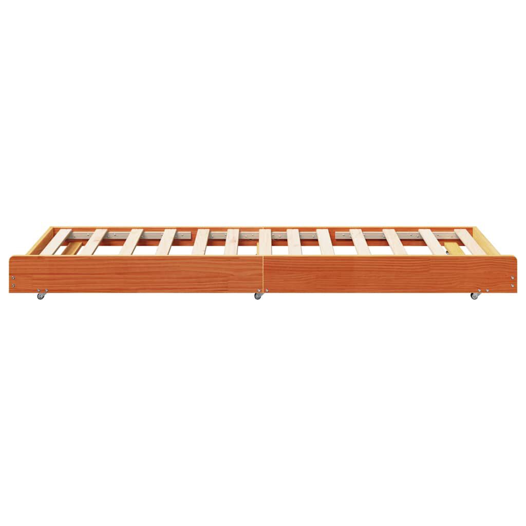 vidaXL Σκελετός Κρεβατιού Καφέ 100 x 200 cm Μασίφ ξύλο πεύκου