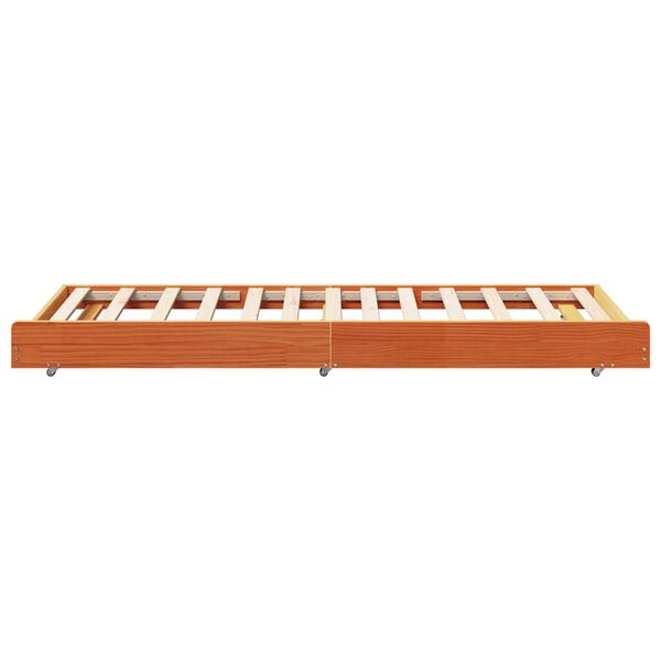 vidaXL Σκελετός Κρεβατιού Καφέ 100 x 200 cm Μασίφ ξύλο πεύκου