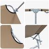 vidaXL Ξαπλώστρα 2-πρόσωπο 2 pcs Taupe 58 x 188 x 77 εκ. ύφασμα
