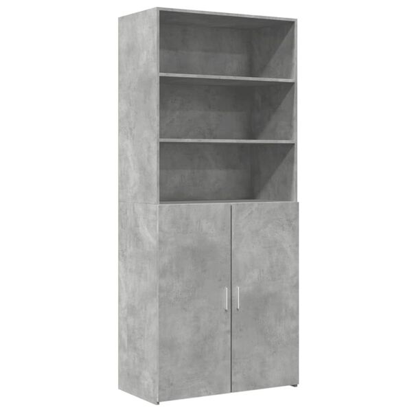 vidaXL Ντουλάπι Γκρι Σκυροδέματος 80x42,5x185 εκ. Επεξεργασμένο Ξύλο