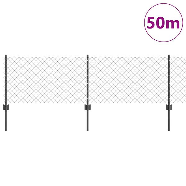 vidaXL &Tau;&epsilon;&nu;&tau;ώ&tau;&omicron; &mu;&epsilon; &sigma;&tau;ή&rho;&iota;&gamma;&mu;&alpha; &Gamma;&kappa;&rho;&iota; 0,4 x 50 &mu;. &Chi;ά&lambda;&upsilon;&beta;&alpha;&sigmaf; &kappa;&alpha;&iota; PVC