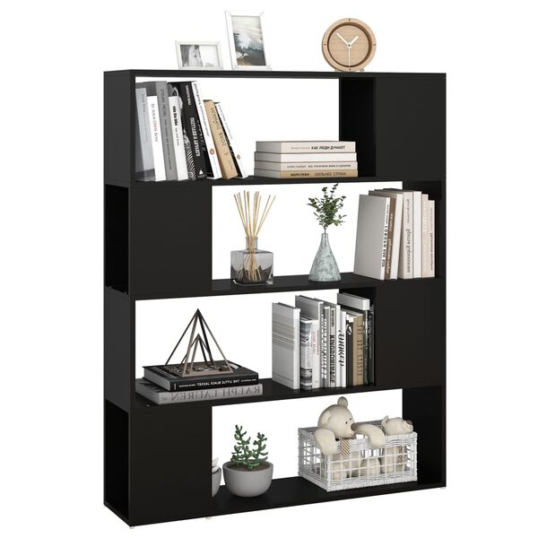 vidaXL Βιβλιοθήκη/Διαχωριστικό Χώρου Μαύρο 100 x 24 x 124 εκ.