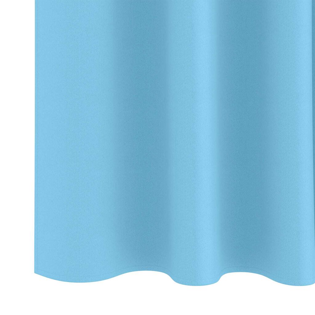 vidaXL Κουρτίνες με κουρτίνες 2 pcs Γαλάζιο 140 x 140 cm Πολυεστέρας