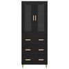 vidaXL Highboard &Mu;&alpha;ύ&rho;&eta; &Omicron;&xi;&upsilon;ά 69,5 x 34 x 180 &epsilon;&kappa;. &Sigma;ύ&nu;&theta;&epsilon;&tau;&omicron; &Xi;ύ&lambda;&omicron; &kappa;&alpha;&iota; &Gamma;&upsilon;&alpha;&lambda;ί