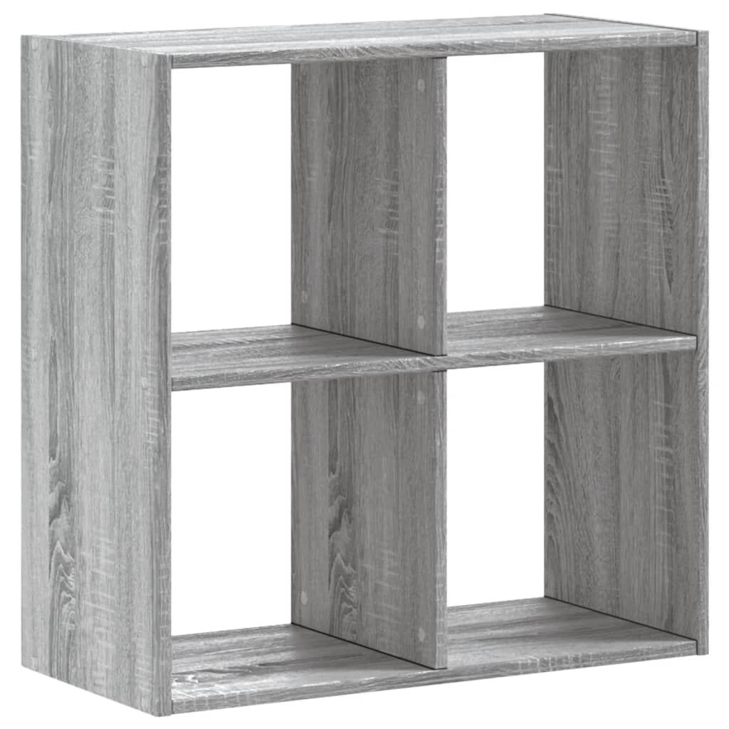vidaXL Βιβλιοθήκη Γκρι Sonoma 68,5x32x68,5 εκ. από Επεξεργ. Ξύλο