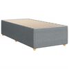 vidaXL Κρεβάτι Boxspring με Στρώμα Ανοιχτό Γκρι 100x200 εκ. Υφασμάτινο