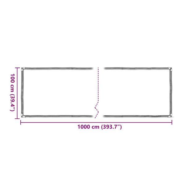 vidaXL Κάλυμμα φυτών με οπές 1x10 m Πολυαιθυλένιο