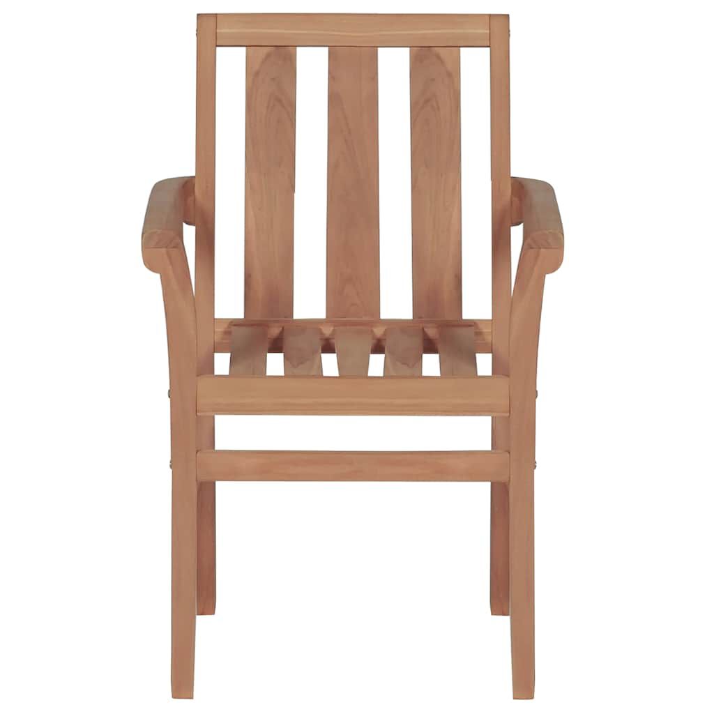 vidaXL Καρέκλες Κήπου 2 τεμ. από Μασίφ Ξύλο Teak με Taupe Μαξιλάρια
