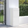 vidaXL Θυρίδα Πακέτων Λευκό 41 x 38 x 103 εκ Ατσάλι