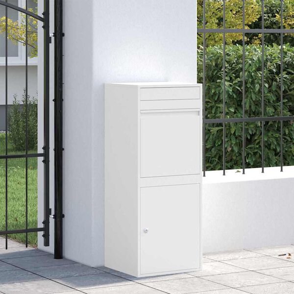 vidaXL Θυρίδα Πακέτων Λευκό 41 x 38 x 103 εκ Ατσάλι