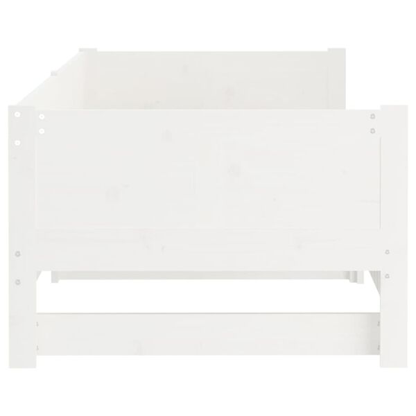 vidaXL Καναπές Κρεβάτι Συρόμενος Λευκός 2x(90x190) εκ. από Μασίφ Πεύκο