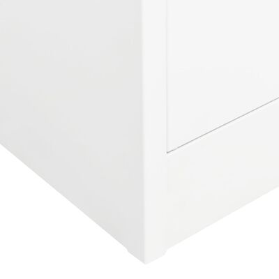 vidaXL Ντουλάπα Λευκή 80 x 50 x 180 εκ. από Χάλυβα