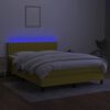 vidaXL &Kappa;&rho;&epsilon;&beta;ά&tau;&iota; Boxspring &mu;&epsilon; &Sigma;&tau;&rho;ώ&mu;&alpha; & LED &Mu;&pi;&lambda;&epsilon; 140x200 &epsilon;&kappa;. &Upsilon;&phi;&alpha;&sigma;&mu;ά&tau;&iota;&nu;&omicron;