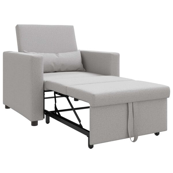 vidaXL Μονός καναπές-κρεβάτι Σκούρο γκρι 90 x 165 x 87 εκ. ύφασμα