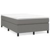 vidaXL Κρεβάτι Boxspring με Στρώμα Σκούρο Γκρι 120x190 εκ Υφασμάτινο
