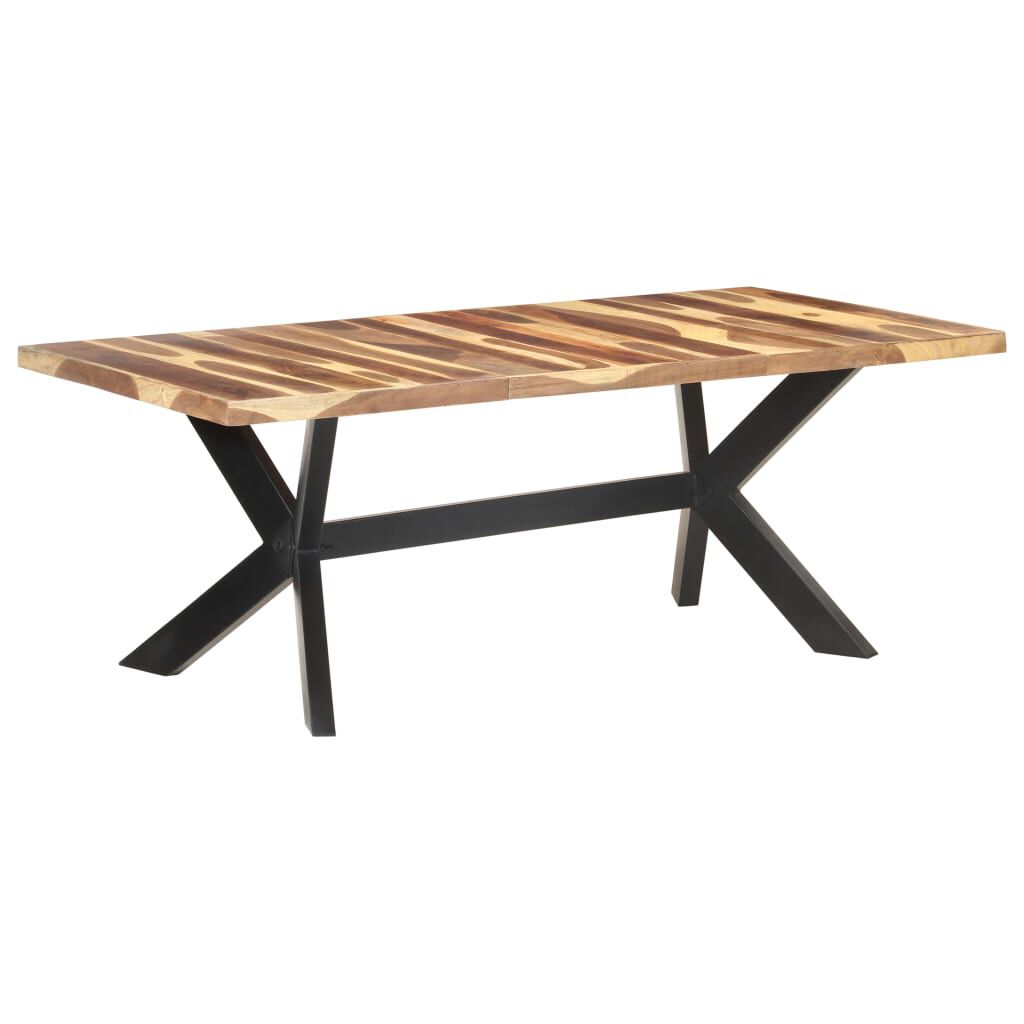 vidaXL Τραπεζαρία 200 x 100 x 75 εκ. Μασίφ Ξύλο & Μελί Φινίρισμα