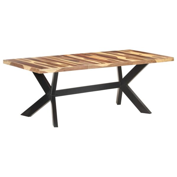 vidaXL Τραπεζαρία 200 x 100 x 75 εκ. Μασίφ Ξύλο & Μελί Φινίρισμα