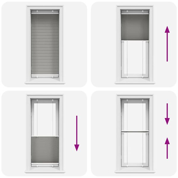 vidaXL Πλισέ περσίδα Ανθρακί 60x100 cm Πλάτος υφάσματος 59,4 cm