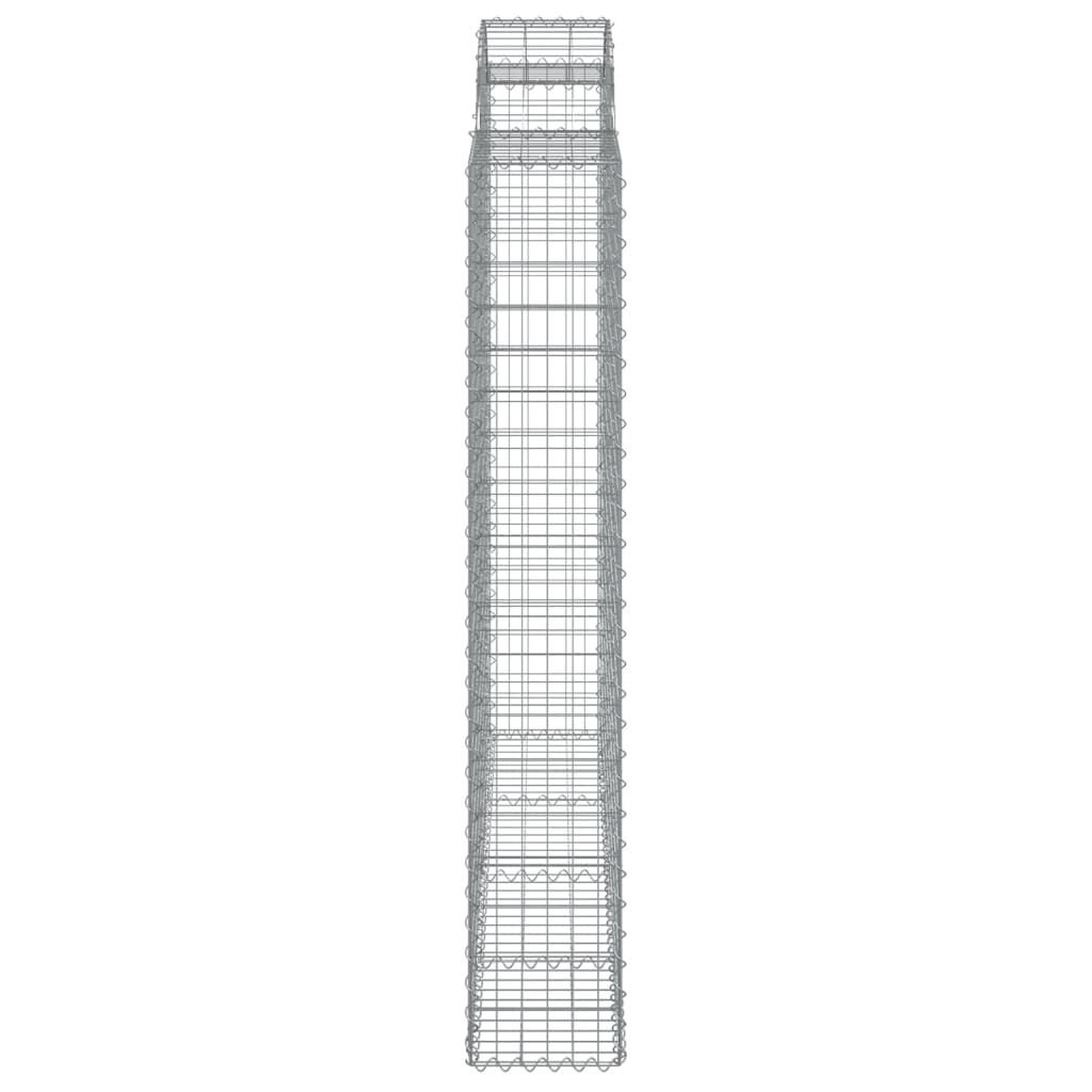 vidaXL Συρματοκιβώτια Τοξωτά 6 τεμ. 200x50x180/200 εκ. Γαλβαν. Ατσάλι