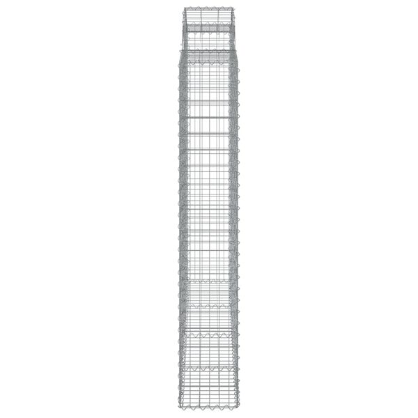 vidaXL Συρματοκιβώτια Τοξωτά 6 τεμ. 200x50x180/200 εκ. Γαλβαν. Ατσάλι