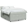 vidaXL Κρεβάτι Boxspring με Στρώμα Ανοιχτό Γκρι 160x200 εκ. Βελούδινο