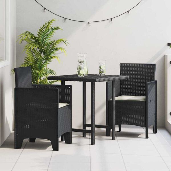 vidaXL Καρέκλα Κήπου 2 pcs Ανθρακί 53 x 49 x 85 εκ. PP