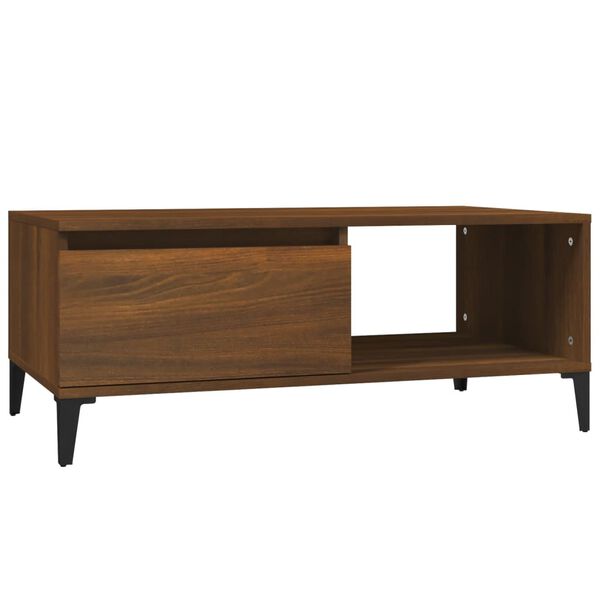 vidaXL Τραπεζάκι Σαλονιού Καφέ Δρυς 90x50x36,5 εκ. Επεξεργασμ. Ξύλο