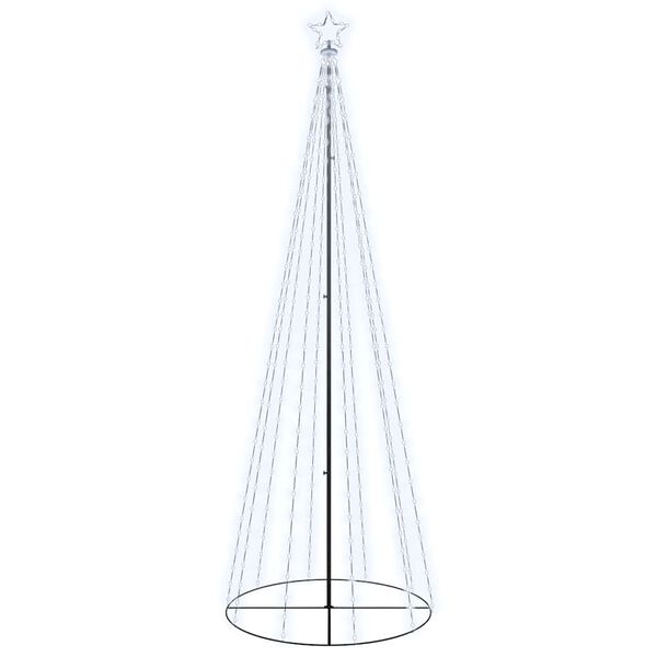vidaXL Χριστουγεννιάτικο Δέντρο Κώνος 310 LED Ψυχρό Λευκό 100x300 εκ.